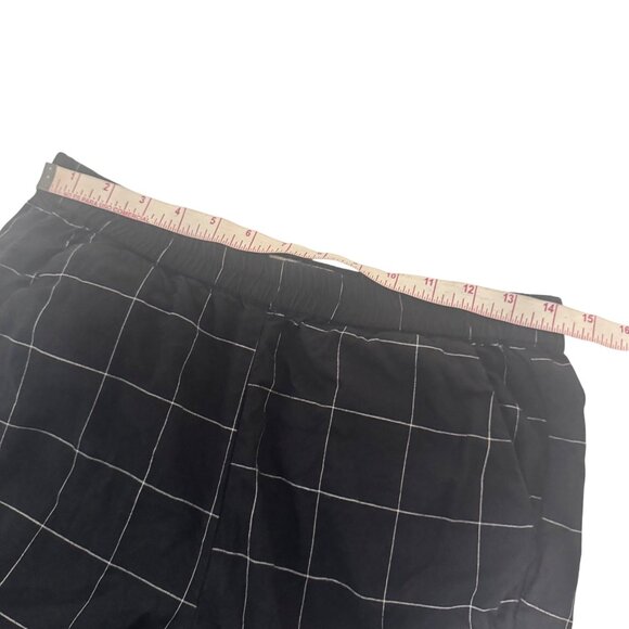 Marine Layer Womens Black & White Grid Check Tapered Pants size Small - Picture 11 of 14